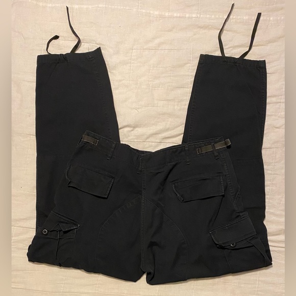 Golden Manufacturing Men’s Vintage Blue Combat Button Fly Cargo Trousers. Size L - Picture 2 of 8